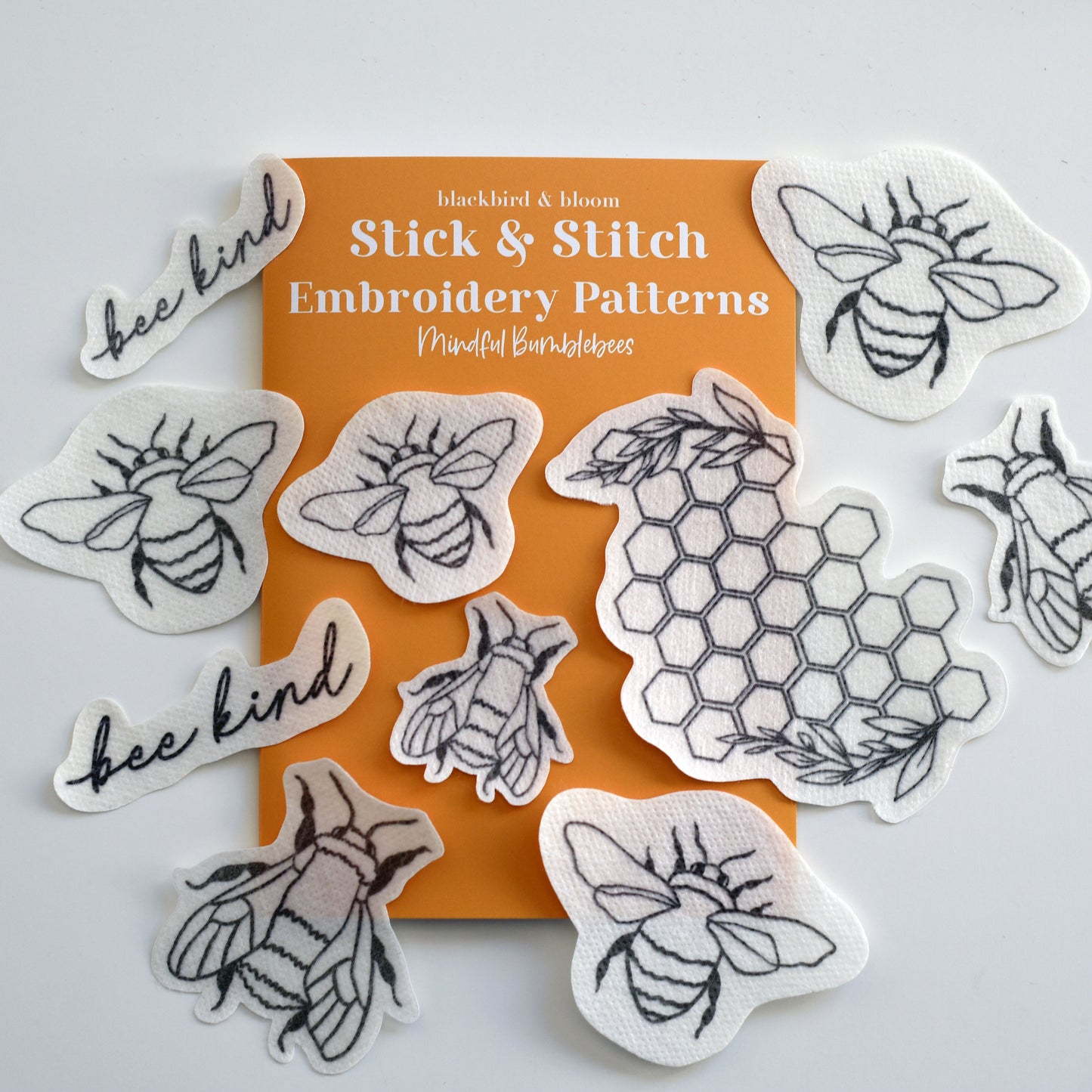 The Mindful Bumblebee Stick & Stitch Embroidery Patterns