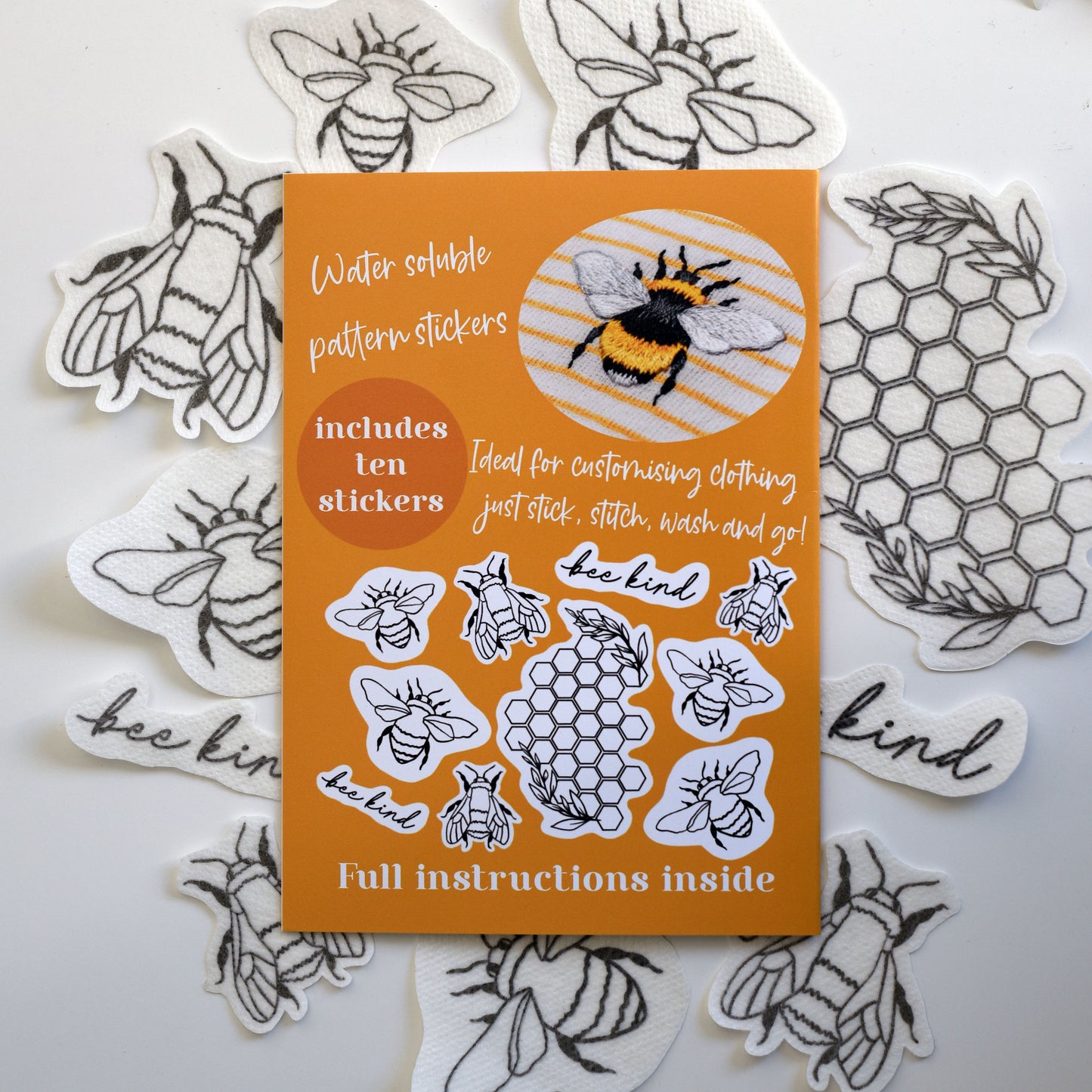 The Mindful Bumblebee Stick & Stitch Embroidery Patterns